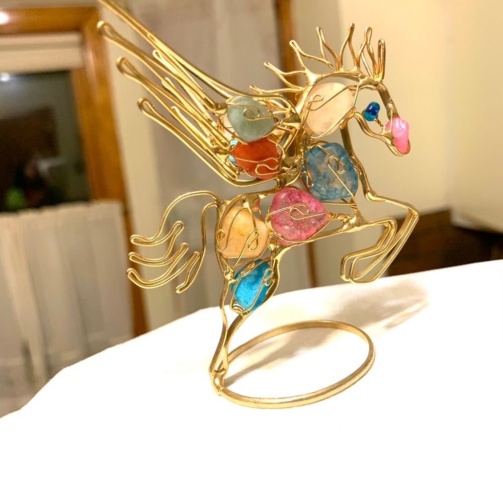⚜️Unicorn Wire Wrapped Various Gemstone Figurine⚜️ - Picture 2 of 2